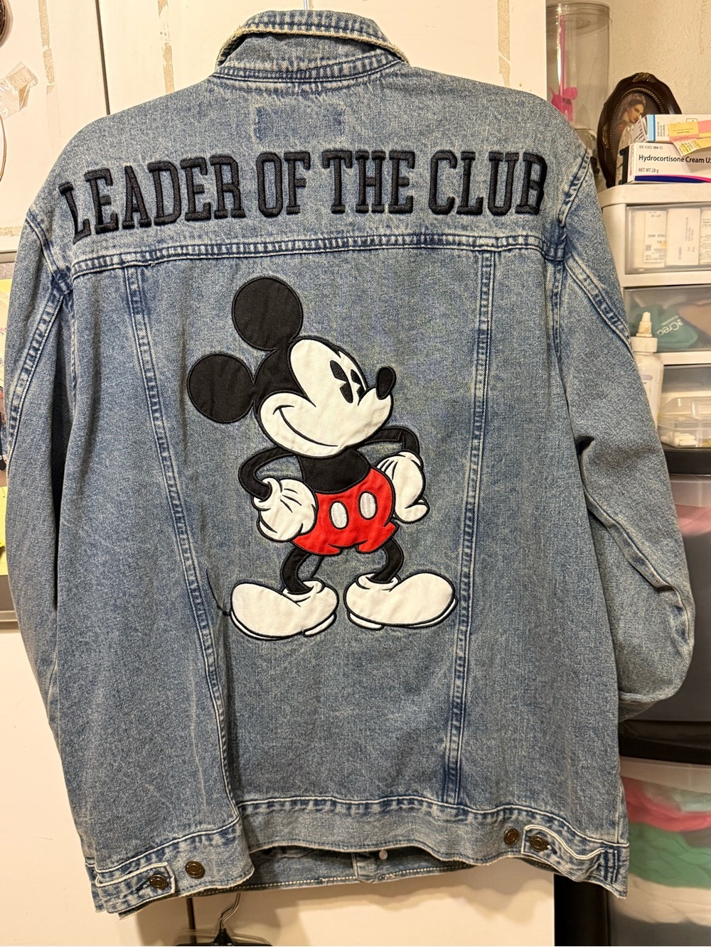 Disney Light Blue Denim Jacket with Distressed Details